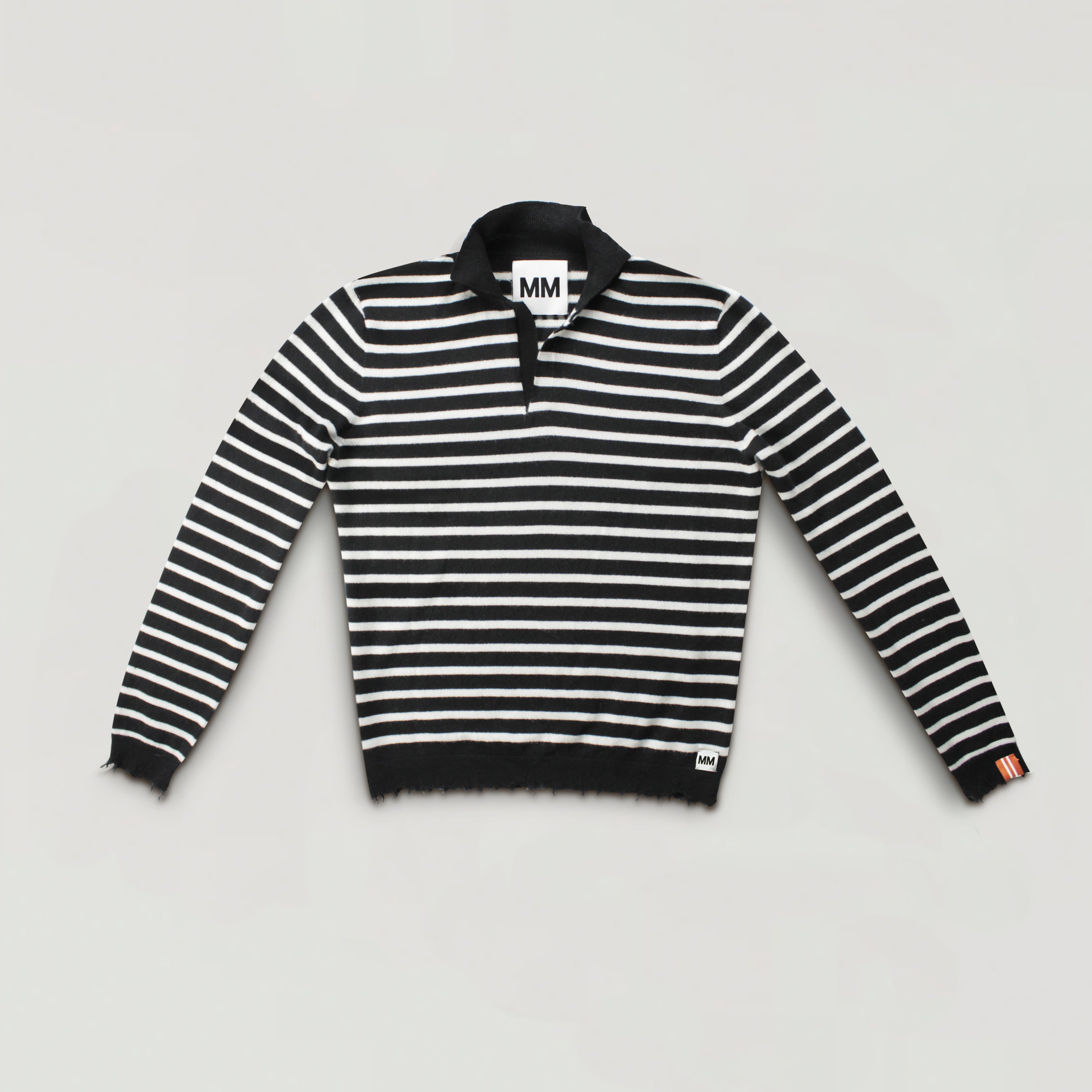 Titan Striped Cashmere Polo