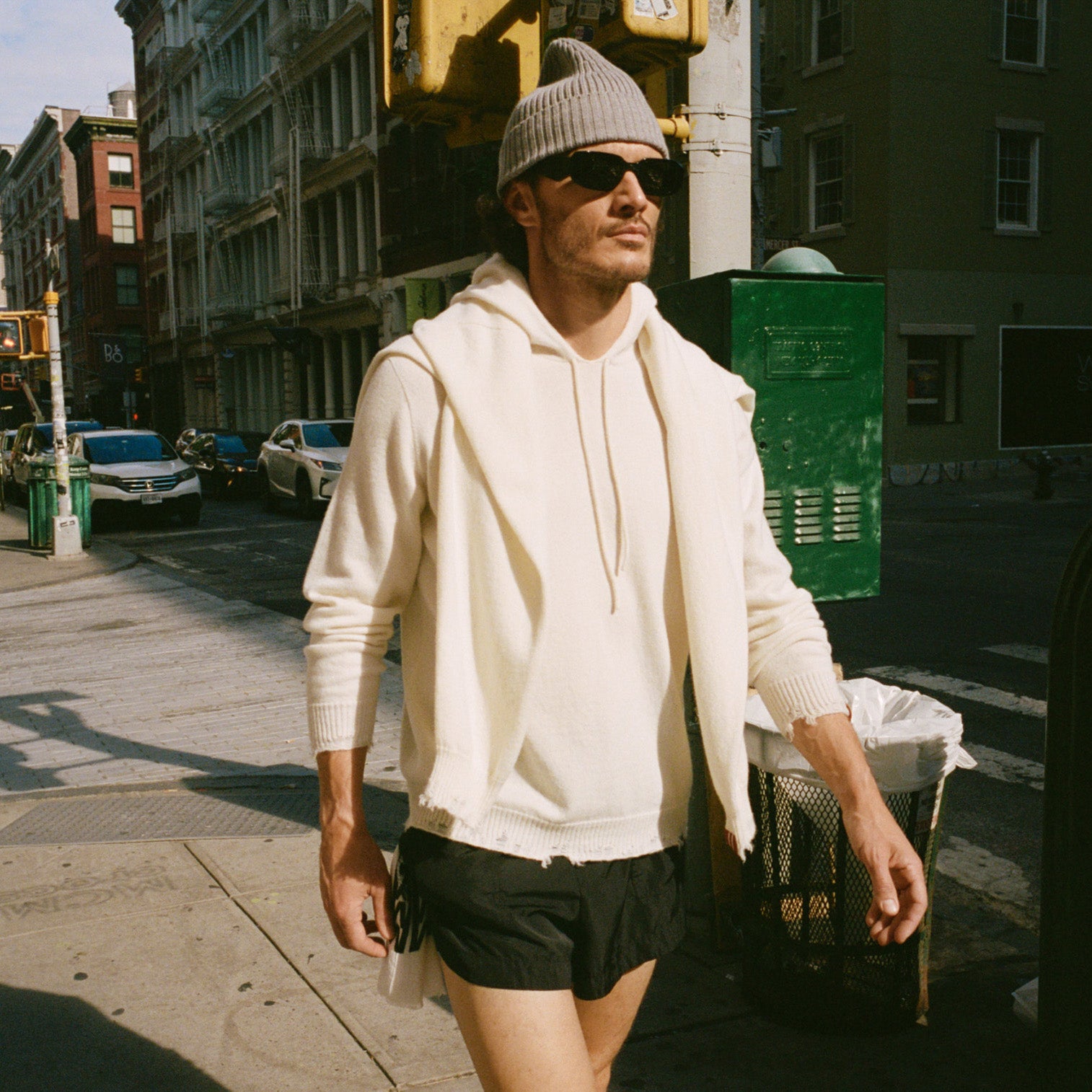MM Ivory Cashmere Hoodie