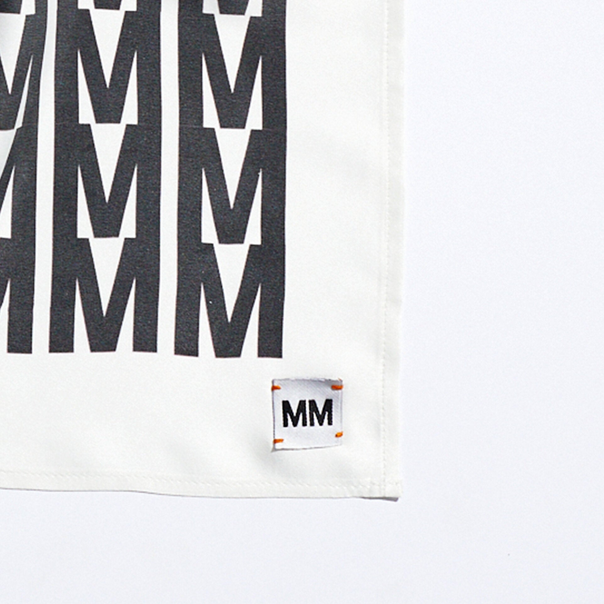 White Monogram Silk Bandana