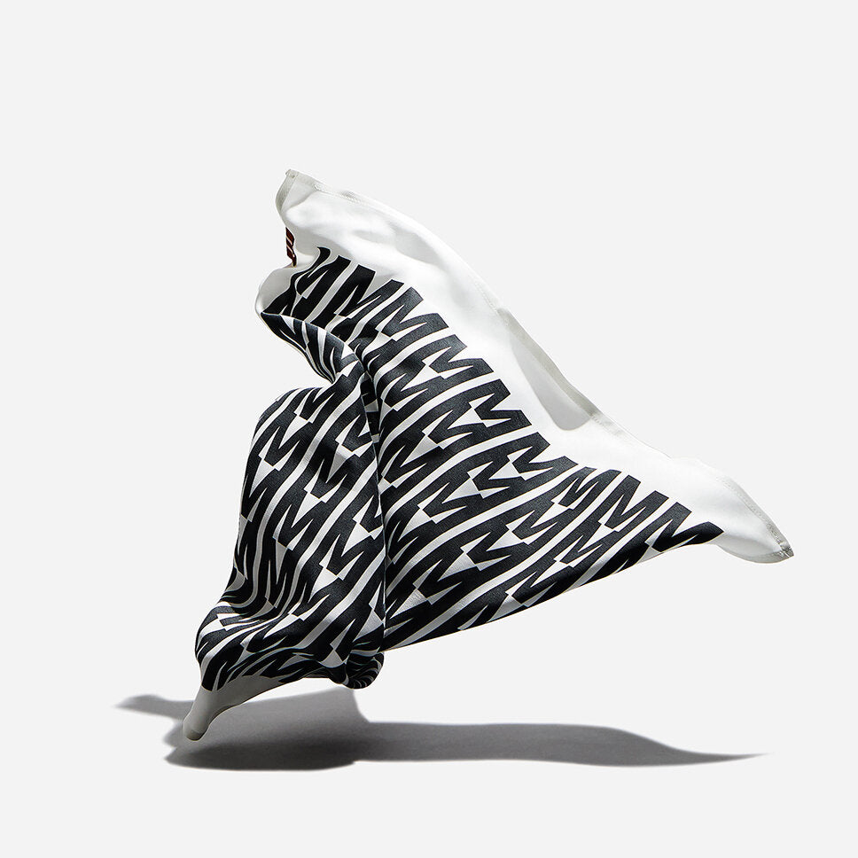 White Monogram Silk Bandana