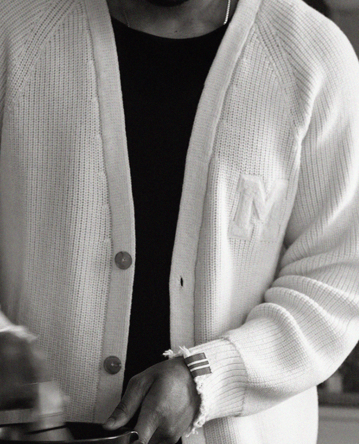 League Cardigan Off White