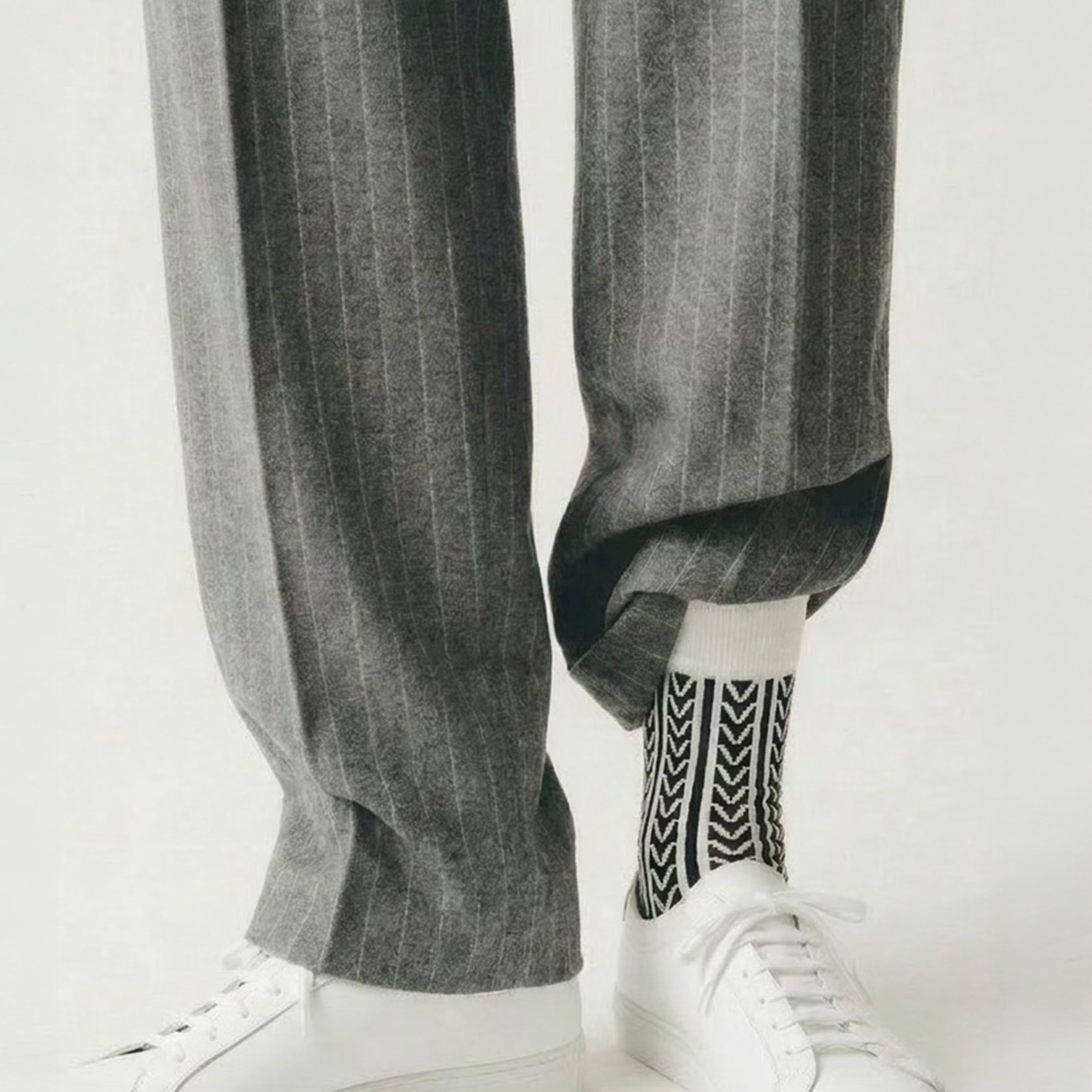 The Original White Monogram Sock