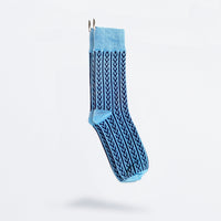 MM Blue Monogram Sock