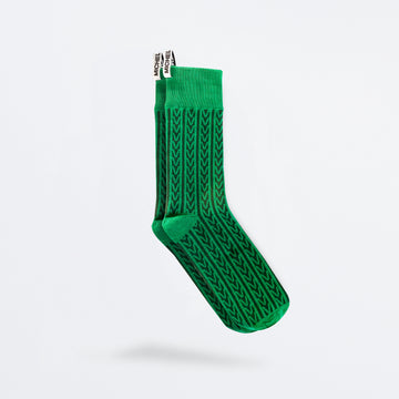 MM Green Monogram Sock