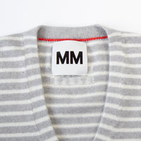 The Grey Cashmere Stripe Cardigan