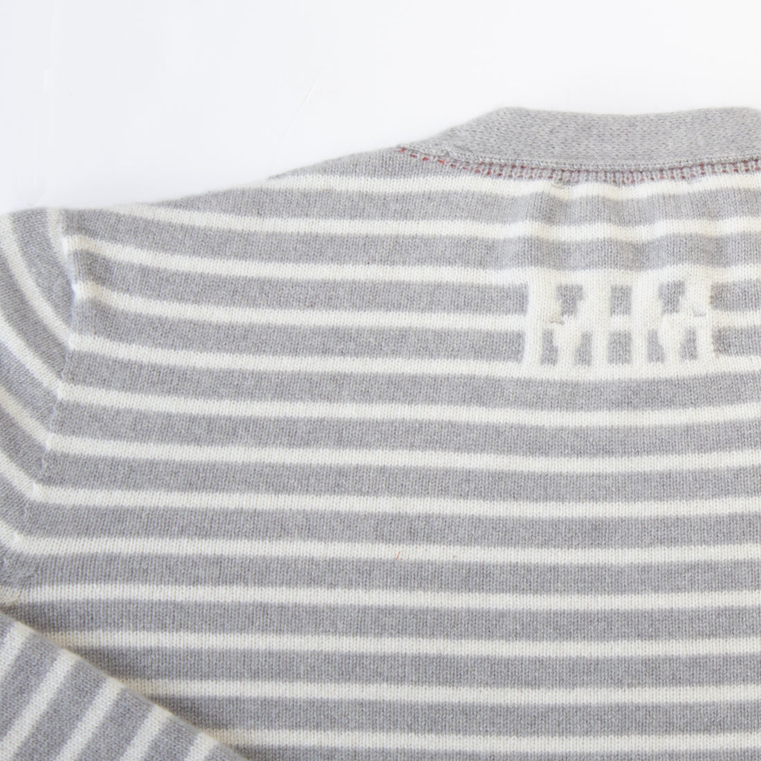 The Grey Cashmere Stripe Cardigan