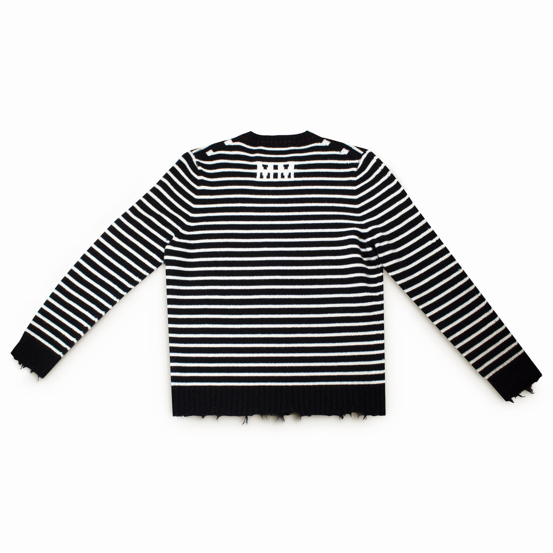 The Black Cashmere Stripe Cardigan